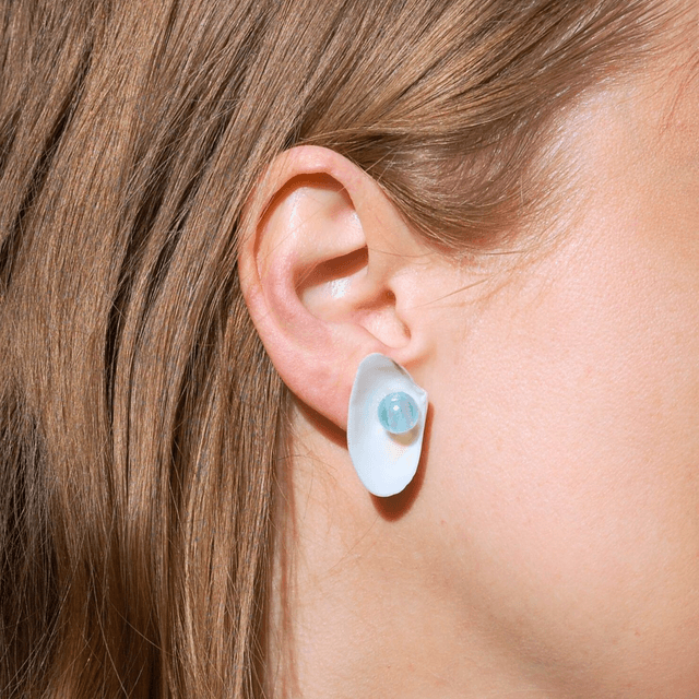 SHELL PEARL EARRINGS – different textures, sizes and colors available